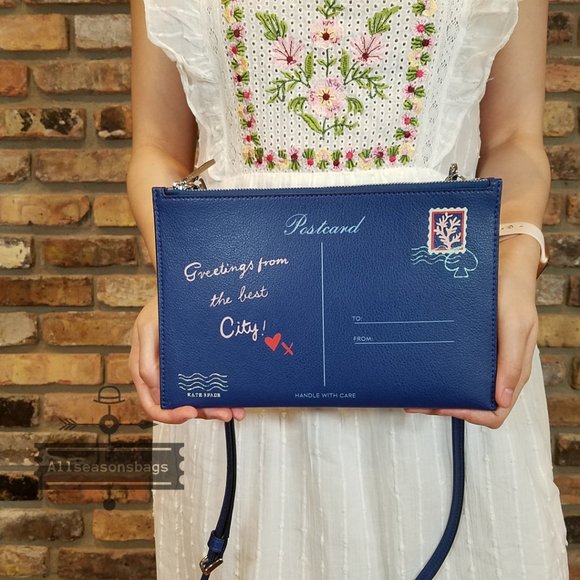 Kate Spade Postcard Off The Grid Crossbody Blue - Picture 4 of 9